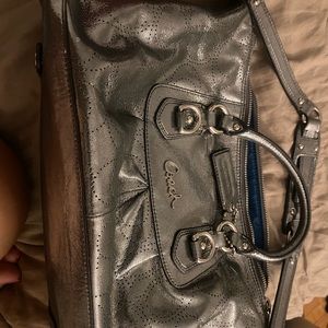Metallic Coach handbag